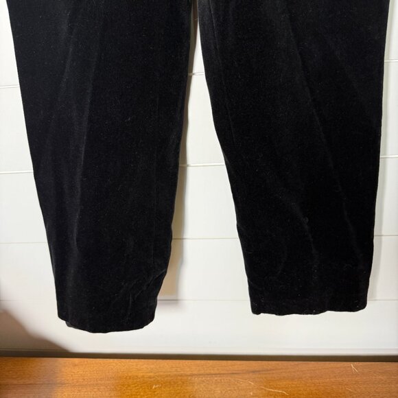 Lauren Ralph Lauren Black Velvet/Velour Suit- Blazer Sz 8 Pants Sz 10 Holiday - Picture 11 of 15